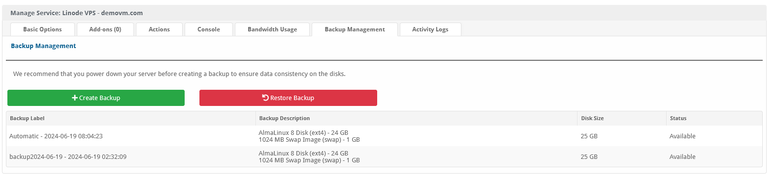 Linode Automation Blesta Module