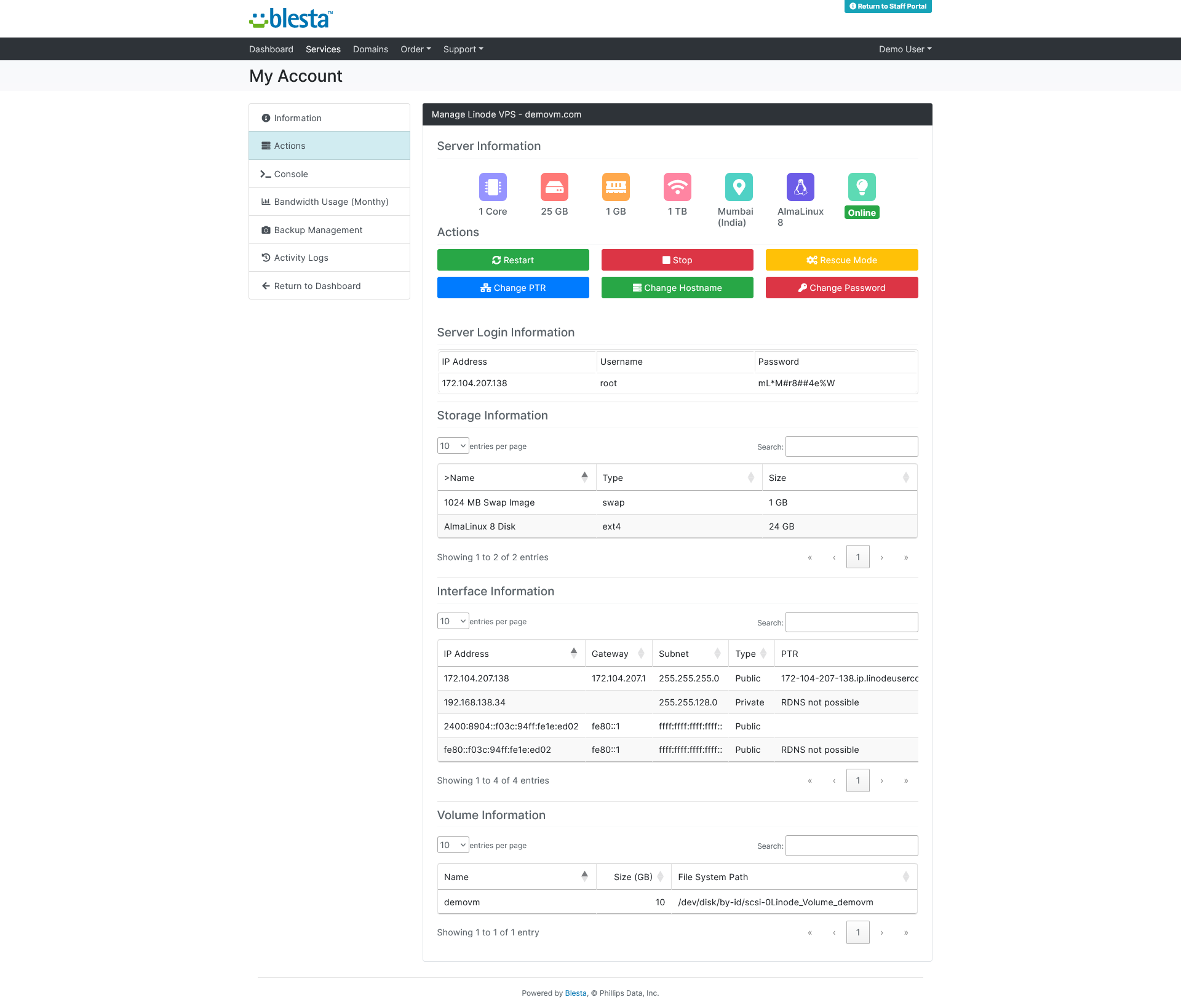 Linode Compute Blesta Module