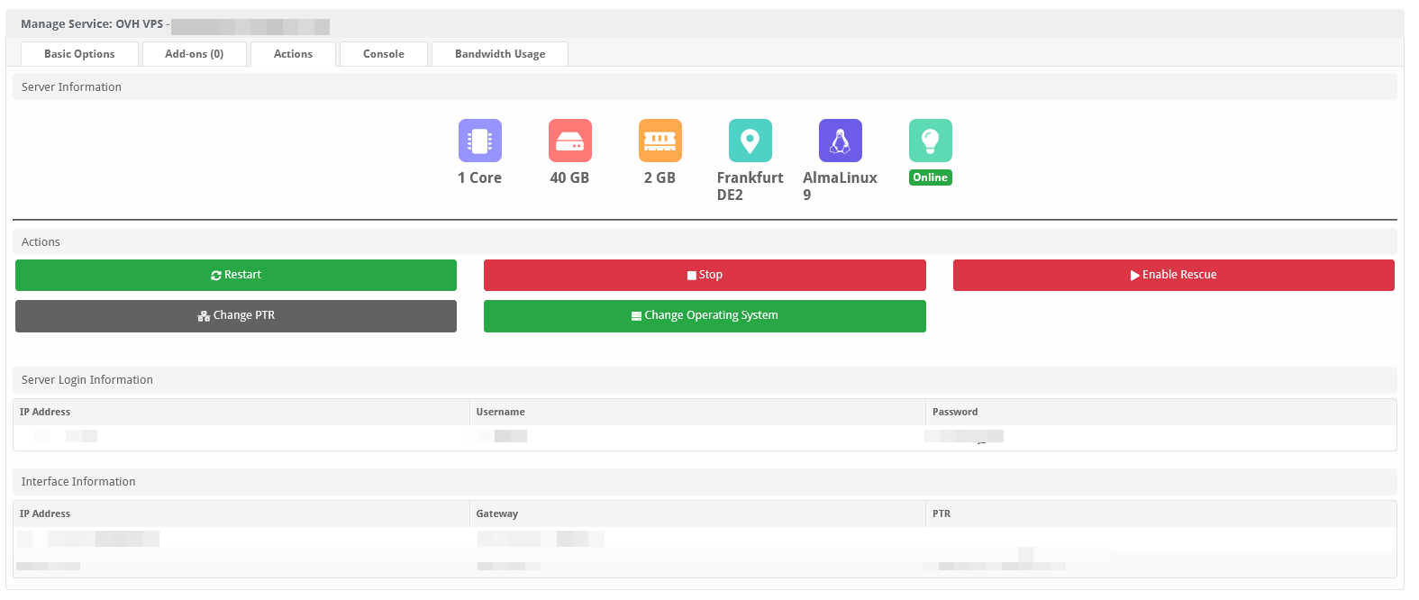 OVH VPS Automation Blesta Module