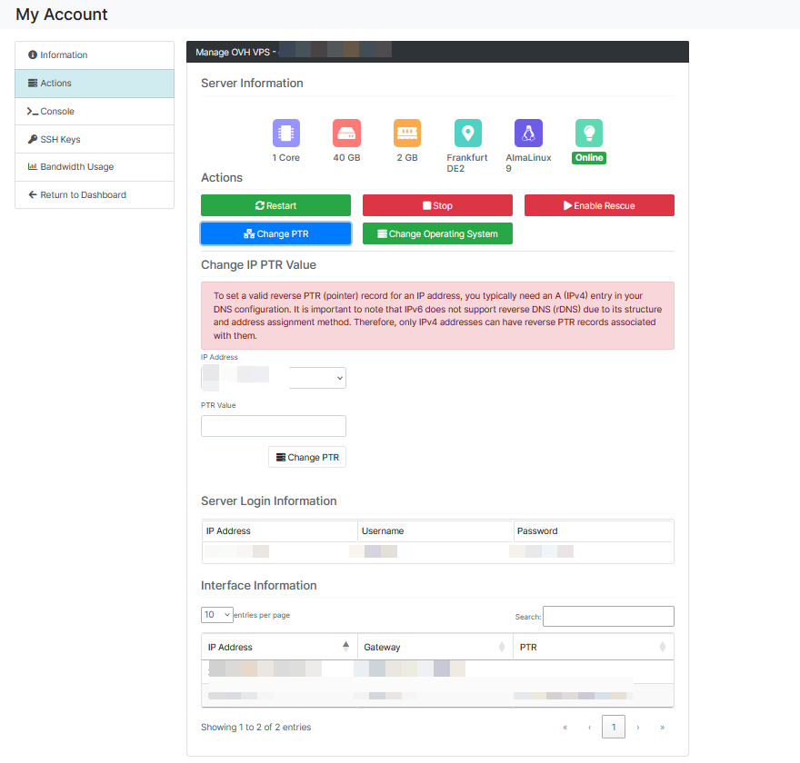 OVH Automation Blesta Module