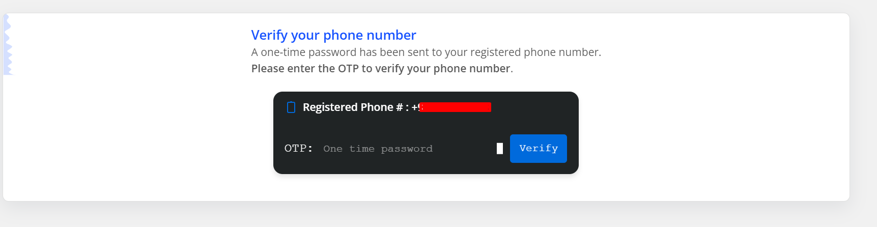 Phone Verify WHMCS Module