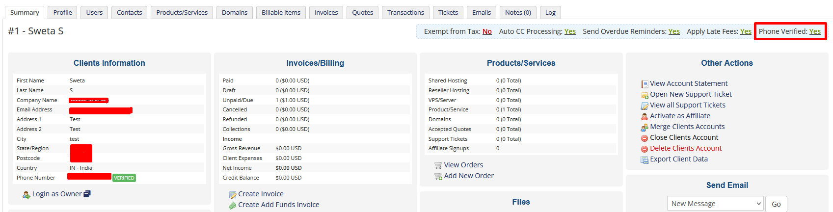 Phone Validation for WHMCS Module