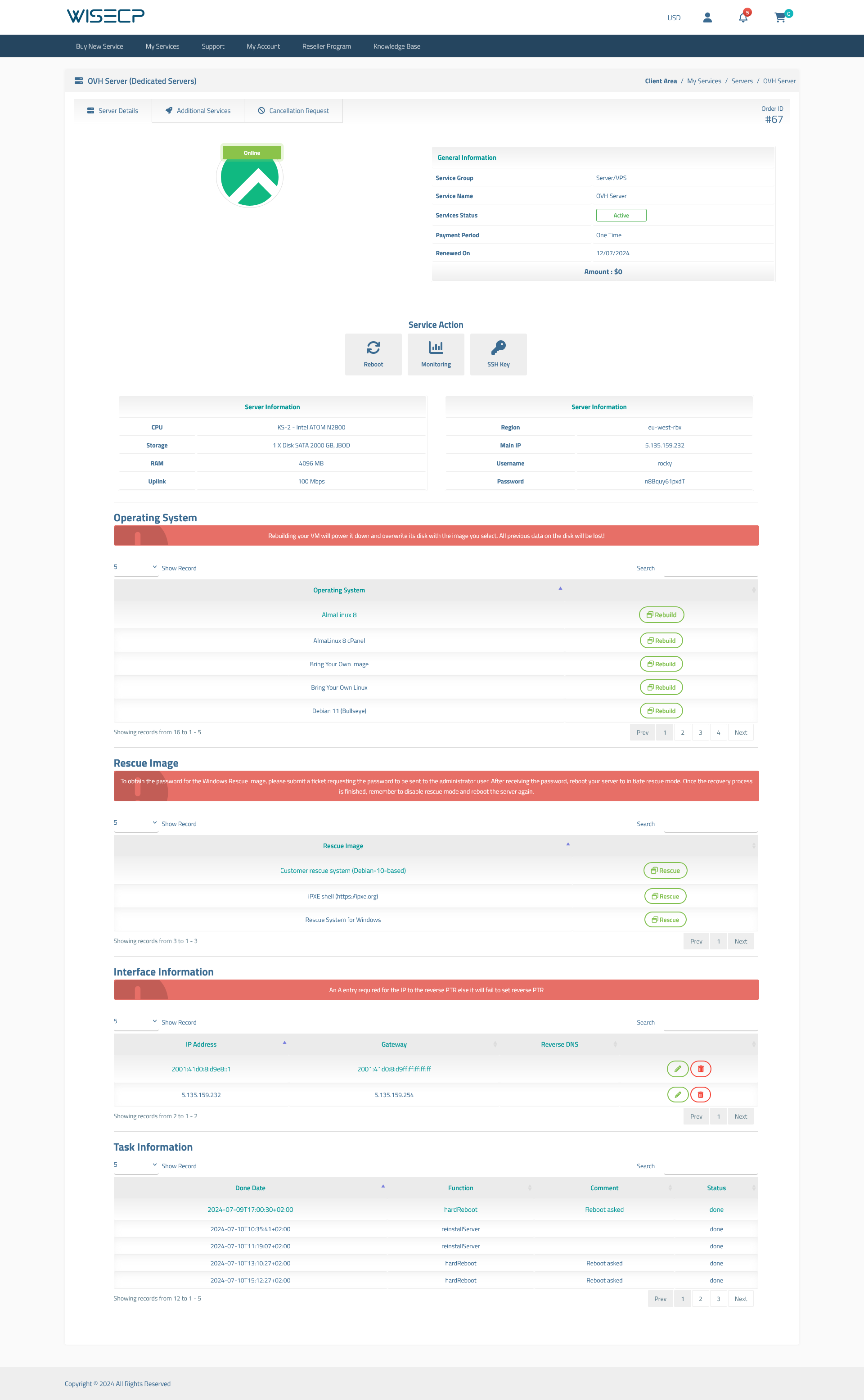 OVH Automation WISECP Module