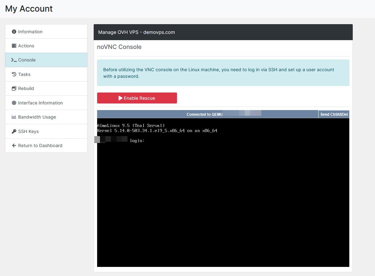 VNC Console